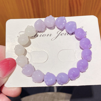Cat's Claw Bodhi Wrapped Finger Soft Student Play Bracelet Children's Day Gift for Students Cute Large Handmade Beading Wholesale