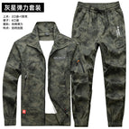 Grey Star Color Cotton Stretch Suit / 165 size recommended 100-110kg