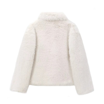 Cross-border AliExpress women's imitation fur effect plush green fur coat coat women's 2024 new fur leather