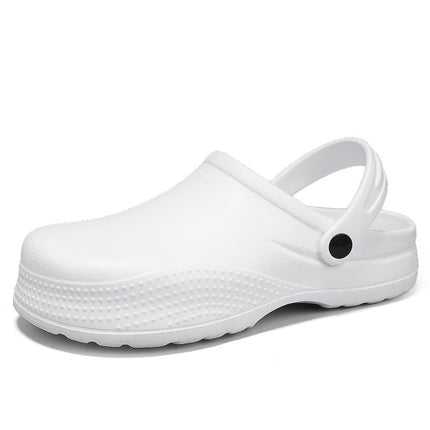 Cross-Border Large Size Non-Slip Rubber Bottom Waterproof and Oil-Proof Chef Shoes Comfortable Couple Toe-Toe Outer Wear Garden Shoes Wholesale