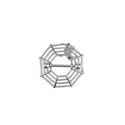 14G punk earrings stainless steel spider breast ring silver gold puncture wholesale foreign trade puncture perforation