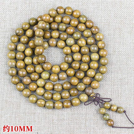 Natural Green Sandalwood 108 Beads Sandalwood Multi-Circle Men's and Women's Bracelets Wooden Toy Bracelets and Rosary Beads