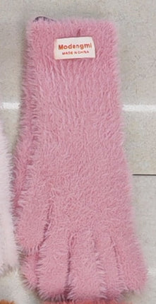 Japanese cute plush gloves women's winter warm cold warm long gloves can touch screen to play with snow atmosphere