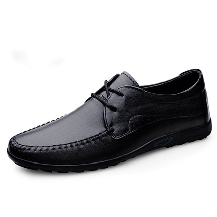 2025 Men's Summer Hollow Leather Shoes Soft Leather Comfortable Work Business Hole Leather Shoes Light Luxury Punched Shoes