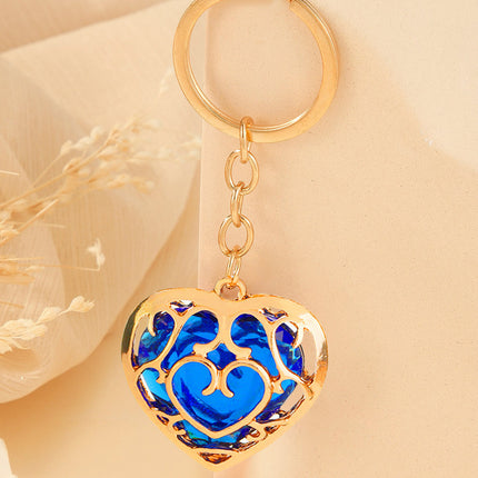 European and American Cross-Border Zelda Game Merchandise Breath of the Wild Keychain Personalized Hollow Heart-Shaped Alloy Accessory