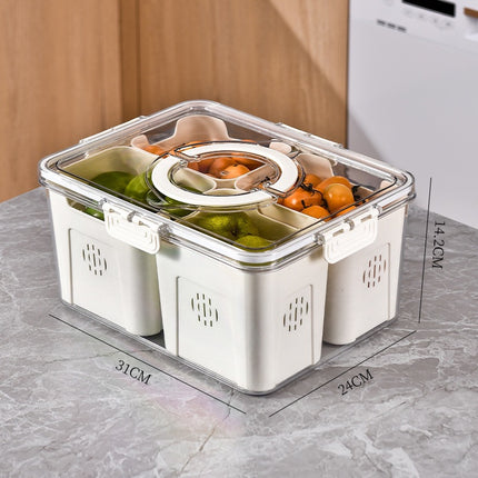 Fresh-Keeping Box Plastic Storage Thickeneded Refrigerator Dust-Proof Finishing Household Artifact Special Kitchen New Plastic Box