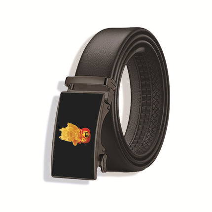 Men's gift box 3D belt automatic buckle belt alloy buckle supermarket wear-resistant non-peeling Korean business