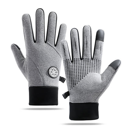 Outdoor Warm Gloves Cold-proof Anti-splashing Autumn and Winter Mountaineering Motorcycle Riding Touchscreen fleece-lined Non-slip Gloves