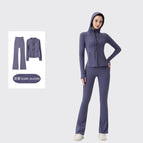 Hooded flare lilac suit / 2/S