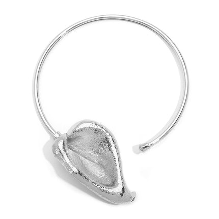 N12144 European and American Exaggerated Poplar Leaves Three-dimensional Metal Wind Collar Light Luxury Retro Niche High-end Necklace for Women