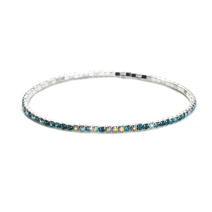 2.0mm Superfine Rhinestone Bracelet Stretch Bridal Bracelet Korean Style Single Row Flash Diamond Stretch Crystal Bracelet