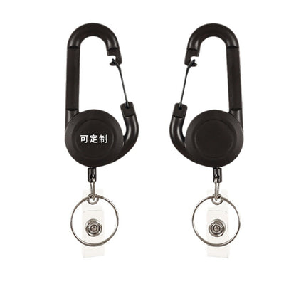 New Easy-pull buckle retractable spring backpack water bottle buckle belt back clip key chain portable anti-lost easy-pull hanging buckle