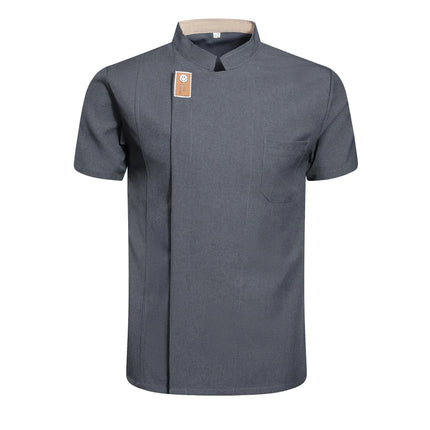 New Chinese-Style Catering Chef Work Clothes, Short-Sleeved, Thin, Breathable, Western Restaurant Baking Work Clothes