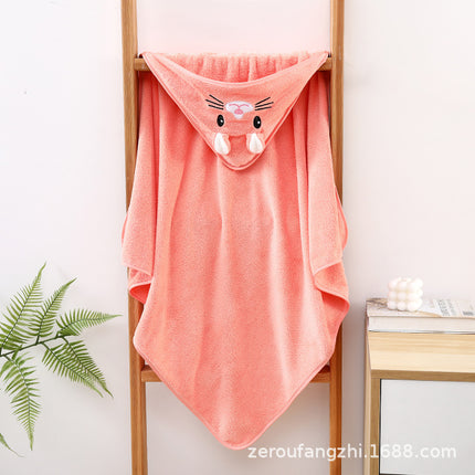 Coral Fleece Bath Towel Class A Baby Holding quilt Absorbent Newborn Children Autumn and Winter Thickened Package Cartoon Hooded Bath Towel Bucket