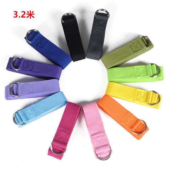 Yoga training belt stretch belt multifunctional yoga rope belt 3.2 meters long yoga stretch auxiliary non-elastic