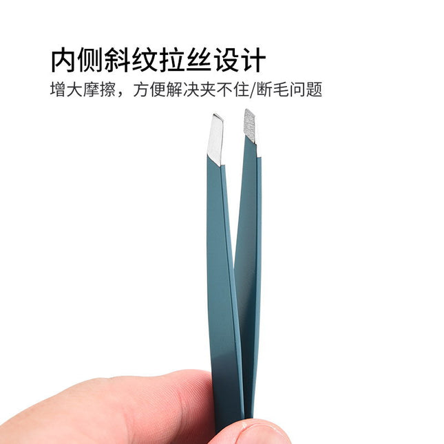 Slanted 96 Stainless Steel Tweezers for Eyebrows, False Eyelashes, Beauty Tools, Wholesale from Manufacturer, 430 Stainless Steel