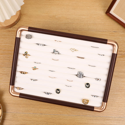 Light Luxury Gold Rounded Jewelry Display Tray for Jewelry, Necklace, and Ring Display