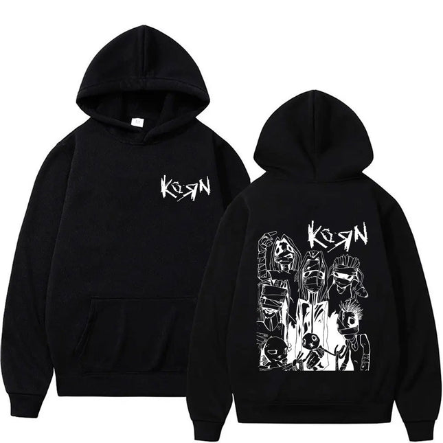 Limited Rock Band Korn Hoodie Men Women's Gothic Vintage Hoodie