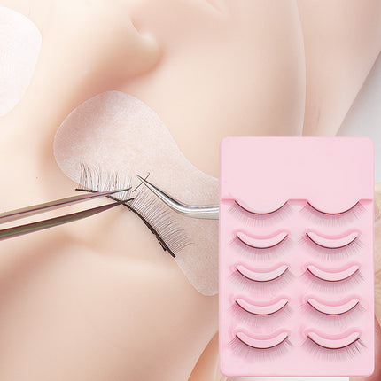 Wholesale 5 pairs of false eyelashes natural simulation grafting hard stem can support double eyelid stickers for beginners to practice eyelashes