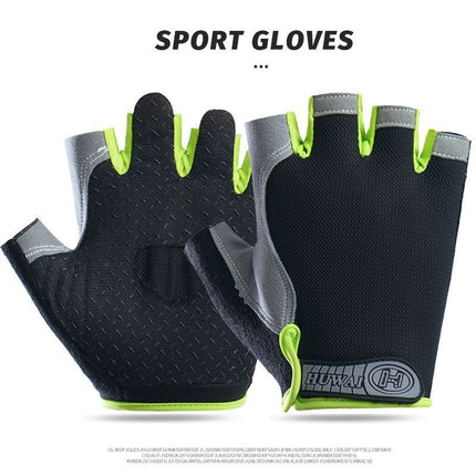 Cycling Gloves Fitness Half-Finger Spring and Summer Men's and Women's Mountain Bike Short-Finger Non-Slip Shock-Absorbing Breathable Quick-Drying
