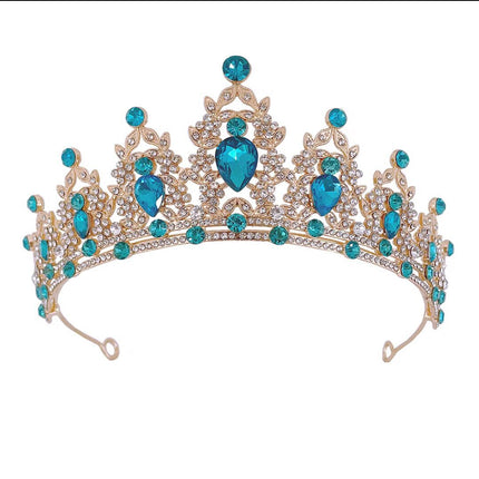 Korean Children's Crown Performance Headwear Alloy Rhinestone Hair Hoop Princess Style Hair Accessories Baking Jewelry