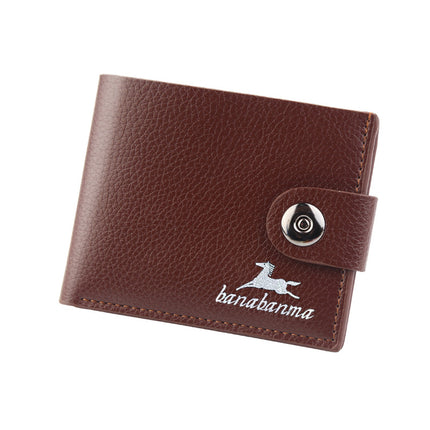 2023 popular casual creative trend men's short wallet magnetic buckle ultra-thin multi-card cross-border foreign trade business card holder