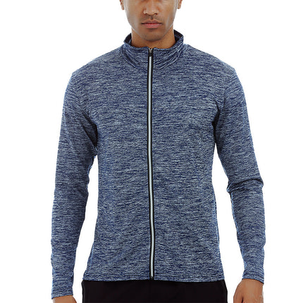 Fitness Basketball Sports Jacket for Men, Stand-Up Collar, Outdoor Running Zipper Quick-Drying Jacket, Breathable Quick-Drying Sports Jacket for Men