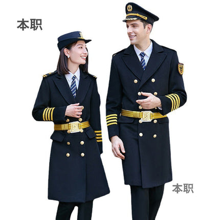 Temperament coat work clothes long sleeve security coat men and women winter work clothes coat shape Guangdong women's clothing factory shop