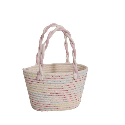 Cotton Woven Straw Bag / Sac Tressé Coton Paille