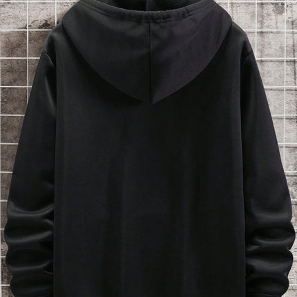 Cross-Border Spring and Autumn New Men's Hooded Sweatshirt Men's Casual Hoodie Fashion Street High Street Printed Hoodie