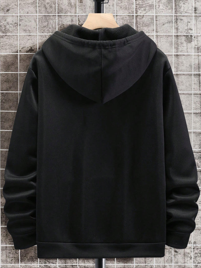 Cross-Border Spring and Autumn New Men's Hooded Sweatshirt Men's Casual Hoodie Fashion Street High Street Printed Hoodie