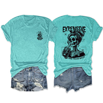 Amazon cross-border foreign trade expensive difficult and summer new fashion trend short sleeve women