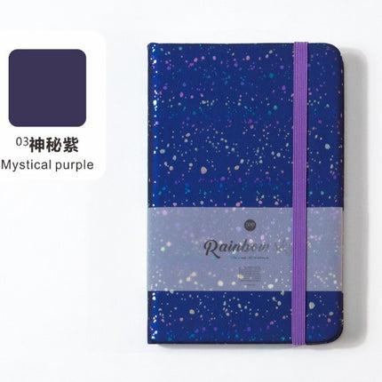 A5 flash hard leather book A6 strap notepad student portable small book thickened inner page non-permeable ink leather book