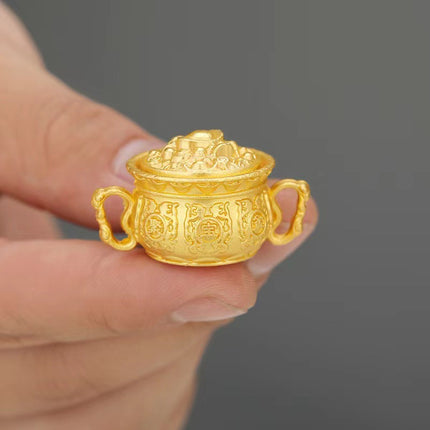 Cornucopia Zodiac Lucking Treasure Keychain Pendant Rotatable Explosive Hot Selling Cornucopia Hand Handle