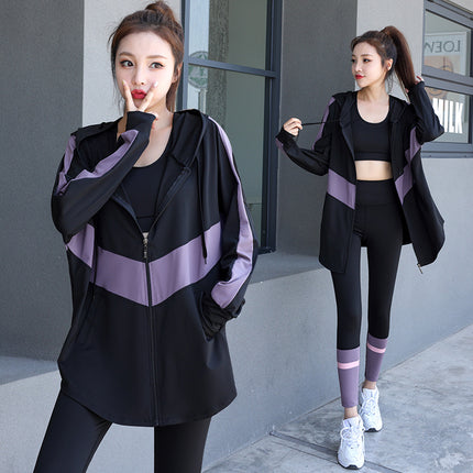 Sports Suit Women's New Large Size Loose Slimming Gym Morning Run Quick Dry Internet Popular Professional Long Sleeve Yoga Suit