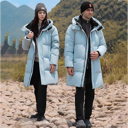 Northeastern Goose down down Jacket for Men and Women, Thickeneded Changbai Mountain Travel Minus 40 Degrees Cold-Proof and Warm Jacket for Women, Versatile