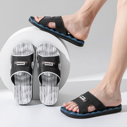 Factory Supplies for All Seasons, Men's Non-Slip Thick-Soled Eva Breathable Massage Large Size Flip-Flops, Hotel Bath Wholesale