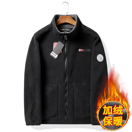Export to Norway! Functional Outdoor Cold Protection! Available in Large Sizes! Trendy Autumn and Winter Warm Polar Fleece Jacket