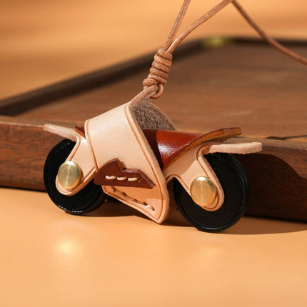 High-value cowhide motorcycle pendant niche miu bag pendant leather car accessories diy female accessories male