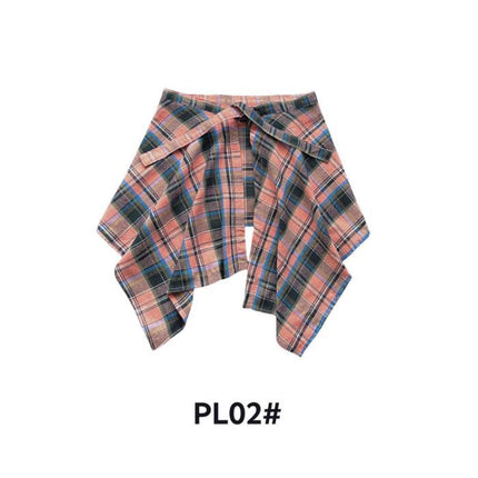 Children's Shirts, Sweatshirts, T-Shirts, Jackets, Layering Essentials, One-Piece Tie-Up Design, Hides Belly Fat, Plaid Hem
