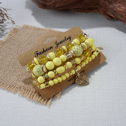 European and American Cross-Border Hot-Selling New Bohemian Bracelets Creative Tassel Multi-Layer Beaded Bracelets Fashion Jewelry