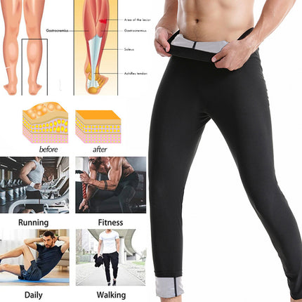 Amazon Men's Sweat Tight Corset Sports Fitness Yoga Pants Shaping Pants Sauna Sweat Pants