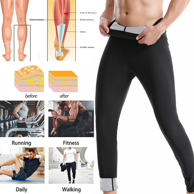 Amazon Men's Sweat Tight Corset Sports Fitness Yoga Pants Shaping Pants Sauna Sweat Pants