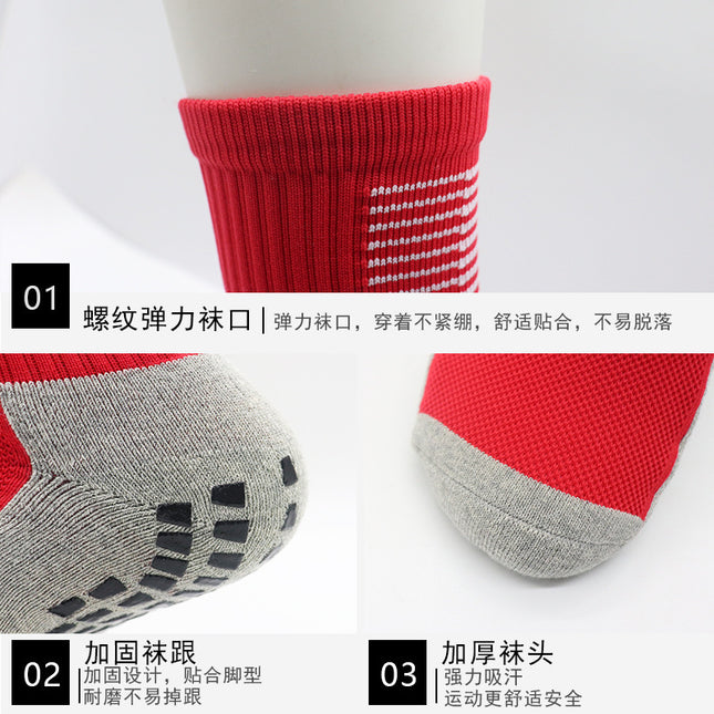 Customized Anti-Slip Football Socks, Elite Training Socks, Towel-Soled Mid-Calf Socks, Sweat-Absorbent Sports Socks, Quick-Drying
