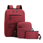 Three-piece set red + [shoulder bag + clutch bag]