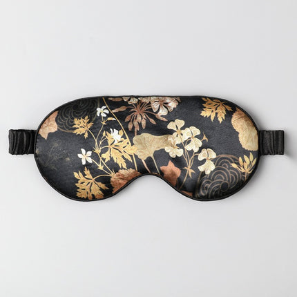 Mulberry Silk Eye Mask, Ice Silk Imitation Silk, Chinese Style Color, Satin Silk Light-Blocking Eye Mask for Sleep, Printed, in Stock Wholesale