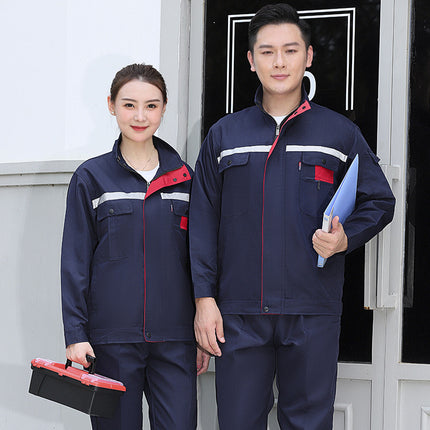 Spring, Autumn and Winter Seasons Long-sleeved Work Clothes suit Dirt-resistant Wear-resistant Work Clothes Factory Clothes Auto Repair Work Clothes Labor Insurance Clothes