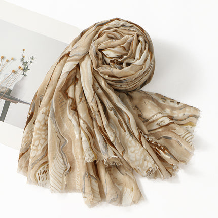 New Cross-Border Hot-Selling Ethnic Style Cotton and Linen Versatile Scarf, Desert Photo Shoot Fashion Sun Protection Head Wrap, Beach Towel