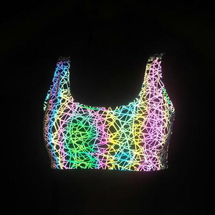 New Zebra Pattern Colorful Reflective Split Swimsuit European and American Women's High Waist Pants bikini Swimsuit Laser bikini