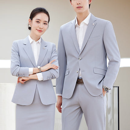 High-end men's and women's same style professional attire autumn and winter suit suit executive business interview formal attire front desk manager work clothes